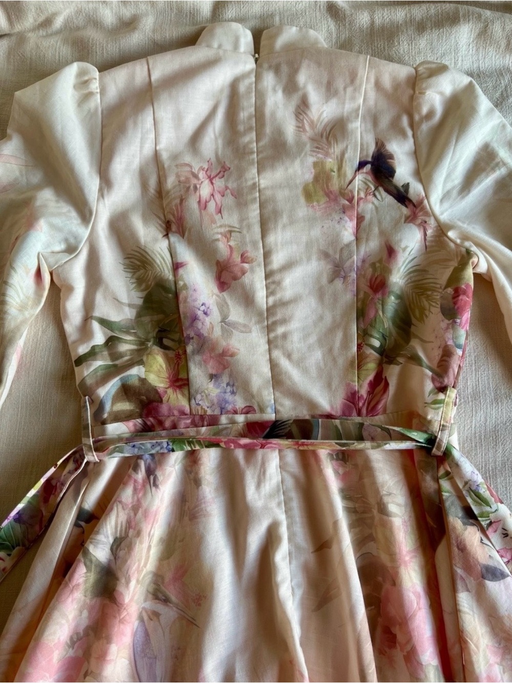 COMMENSE Floral Print Belted
Midi Dress - Picture 6 of 7